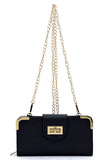 Fashion Turn Lock Crossbody Wallet - Fashionistas Showroom