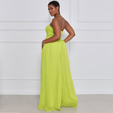Wide Leg Casual Chiffon High Waist Jumpsuit