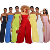 Wide Leg Casual Chiffon High Waist Jumpsuit
