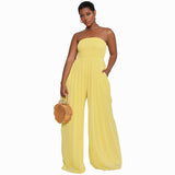 Wide Leg Casual Chiffon High Waist Jumpsuit