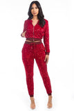 SEXY SEQUIN TWO PIECE PANT SET - Fashionistas Showroom 2pc