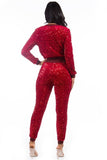 SEXY SEQUIN TWO PIECE PANT SET - Fashionistas Showroom 2pc