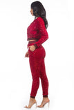 SEXY SEQUIN TWO PIECE PANT SET - Fashionistas Showroom 2pc