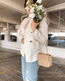 Vegan Leather Quilted Flap Bag - Fashionistas Showroom HANDBAGS