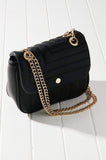 Vegan Leather Quilted Flap Bag - Fashionistas Showroom HANDBAGS